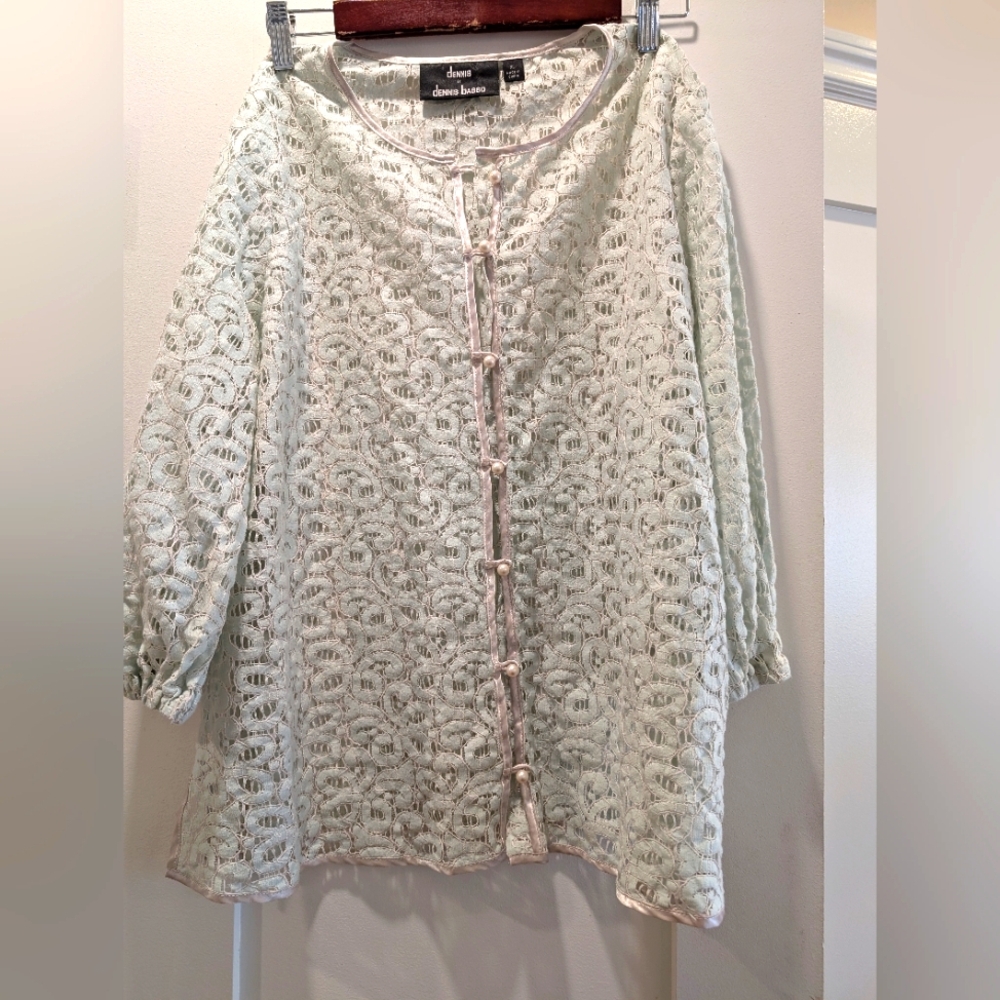 Dennis Basso 😍 Embroidered Top,XL